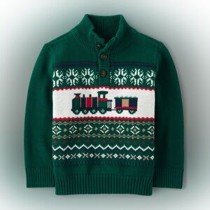 The Children’s Place Train Christmas Sweater NWT